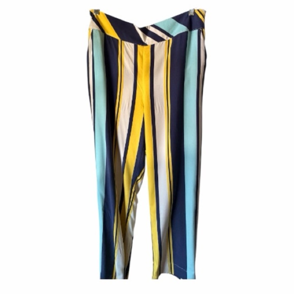 Soft Surroundings Multicolor Striped Wide Leg Pants